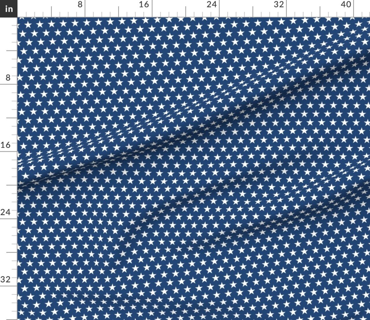 Various Fabrics by the Yard or Fat Quarter Stars Blue Star Pattern White Patriotic Independence Tiny Day 4Th Of July American Usa Custom Printed Fabric by Spoonflower